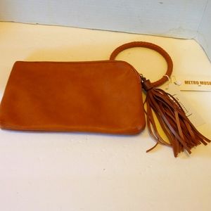 NWT. Metro Muse vegan leather wristlet/clutch.